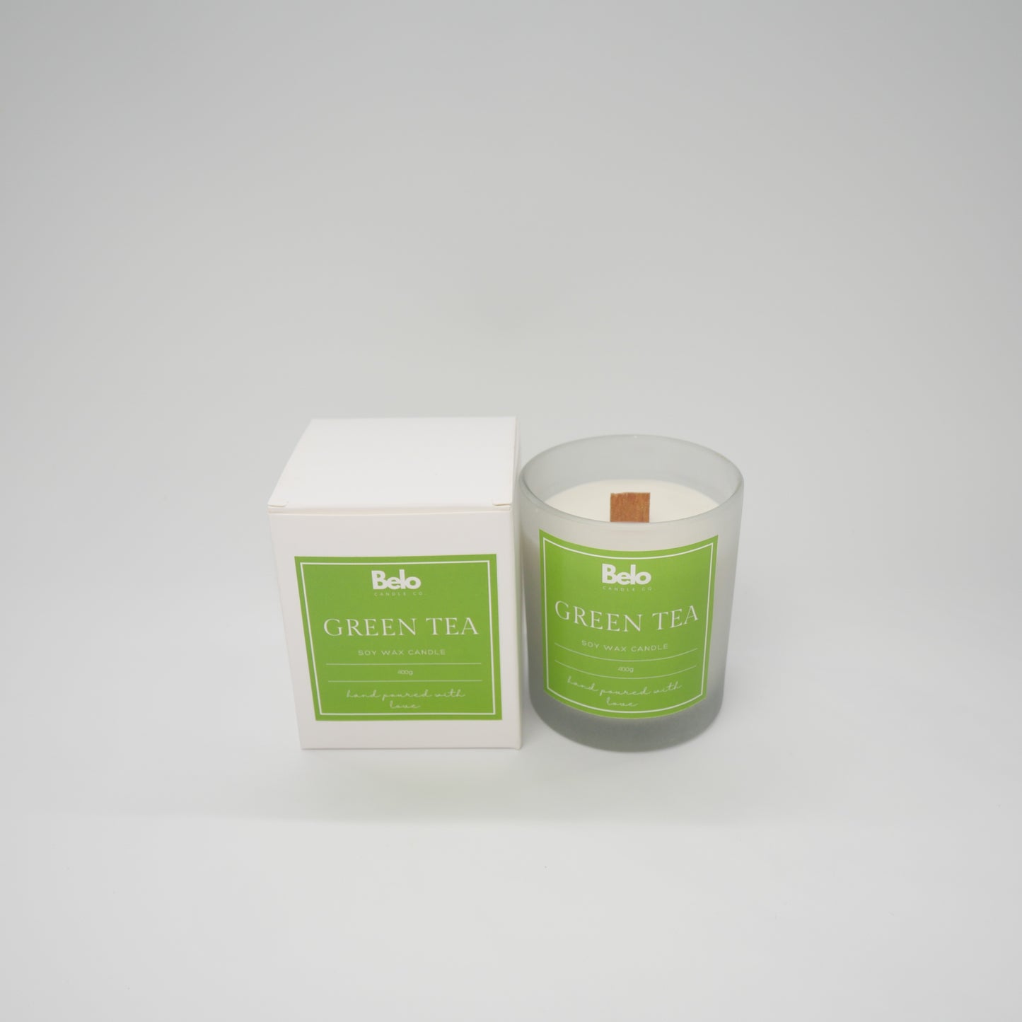 Green tea - wood wick candle