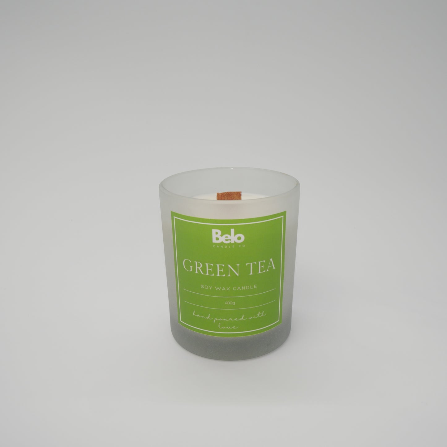 Green tea - wood wick candle