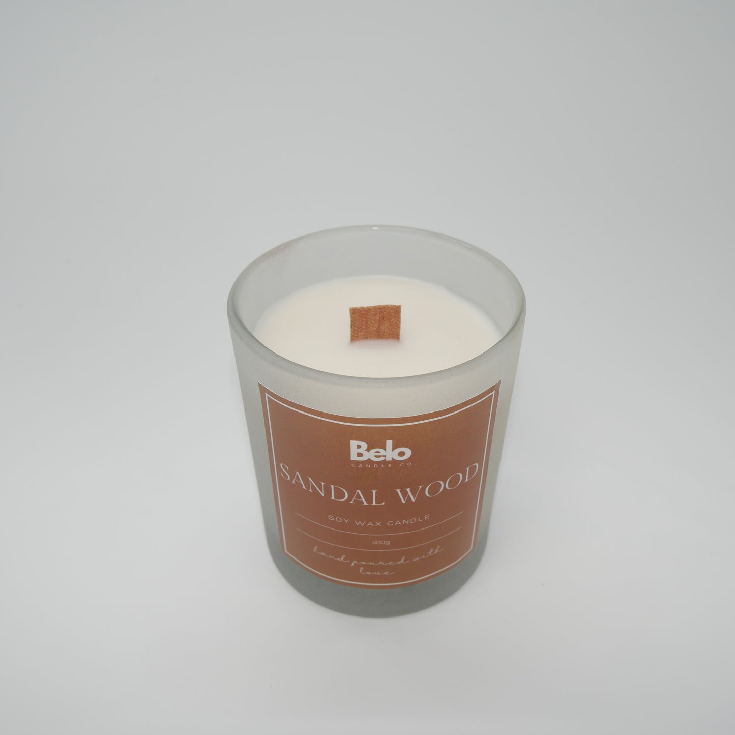 Sandal wood - wood wick candle