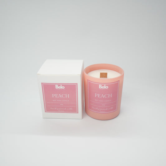 Peach - wood wick candle