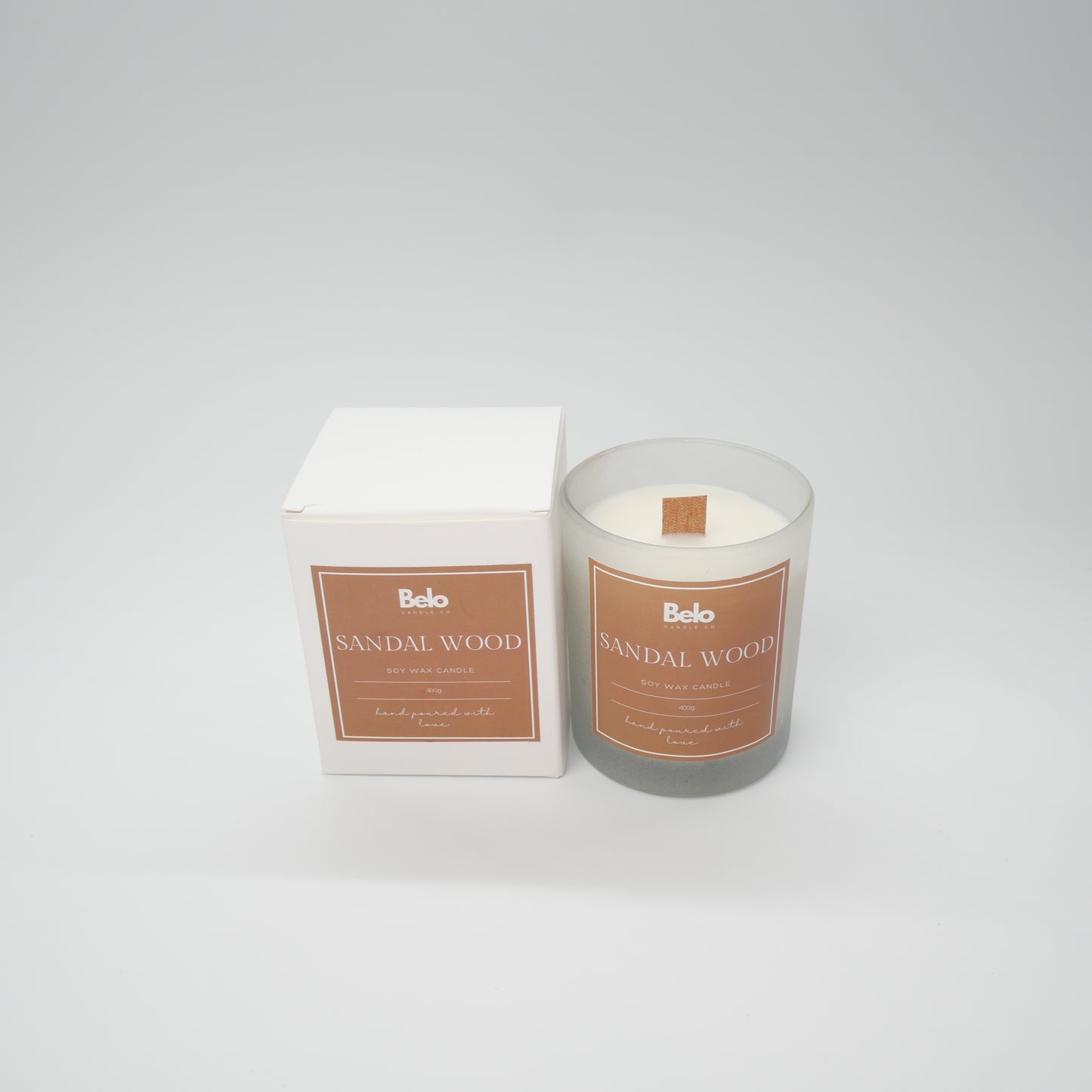 Sandal wood - wood wick candle